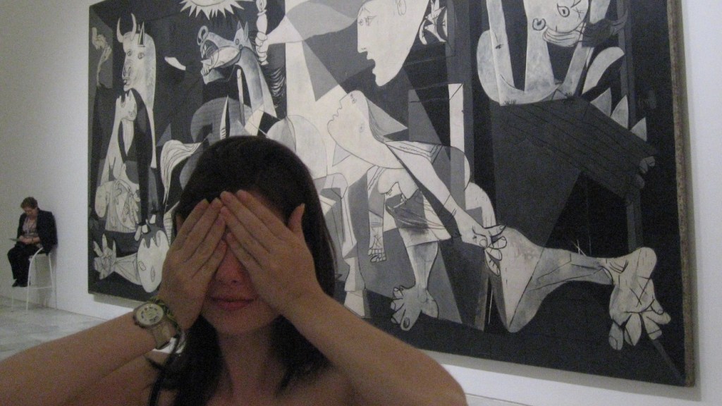 Guernica, av Pablo Picasco. Foto: Gabriela Rondon: https://flickr.com/photos/47869783@N00/3717053556